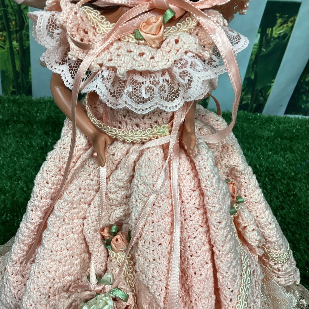 Hand Crochet Barbie Southern Belle Outfit Dress - Picture 3 of 13